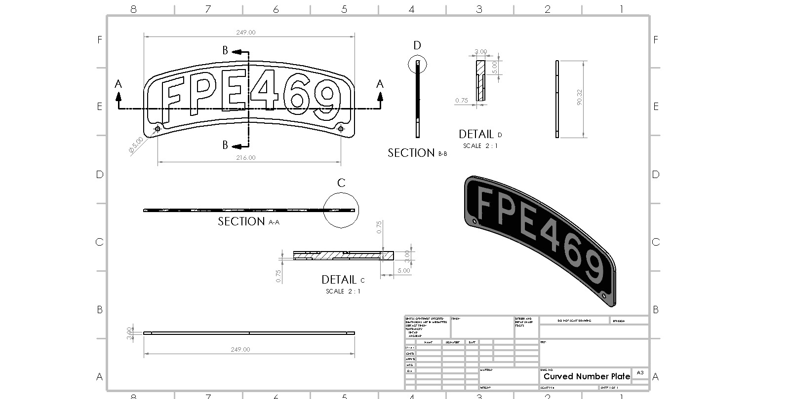 Front and rear number plates